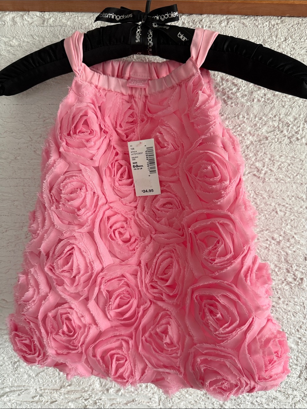 The Children's Place Pink Rose Applique Casual Dress